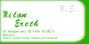 milan ereth business card